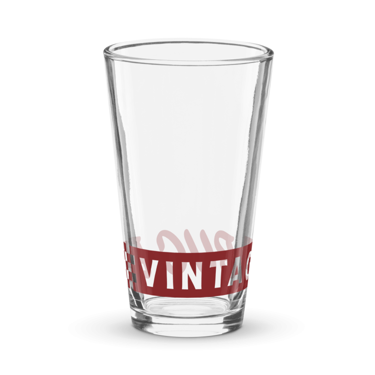 Red Logo || Vintage Bugee Pint Glass - Image 3