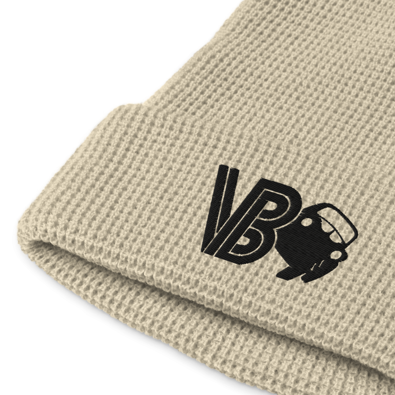 Waffle Beanie With Black VG Logo - Image 5