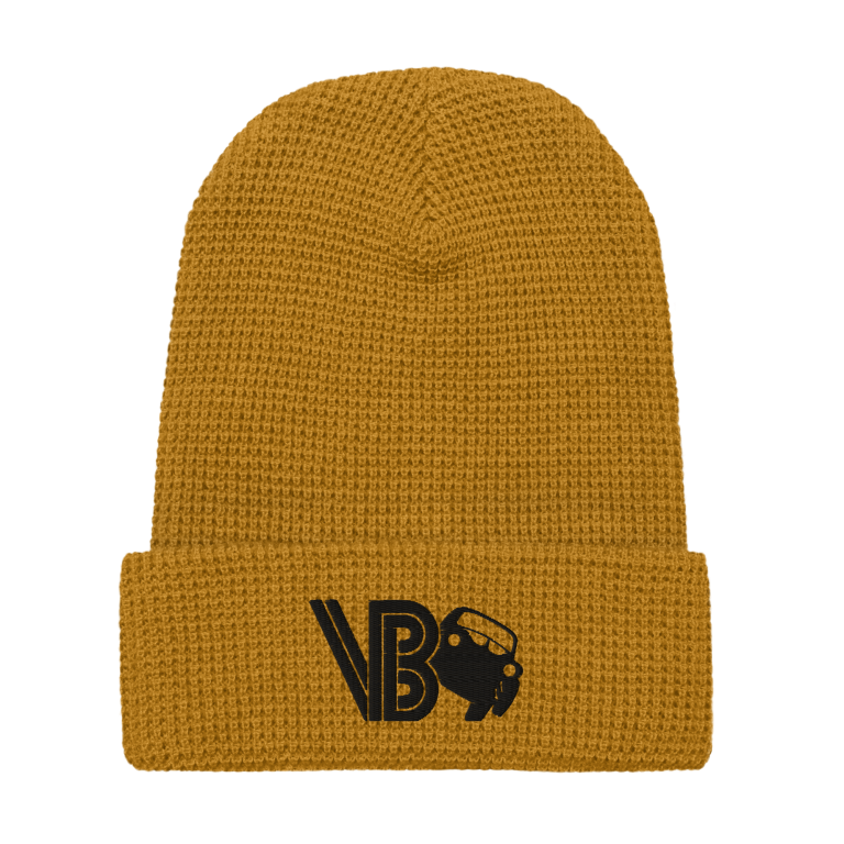 Waffle Beanie With Black VG Logo