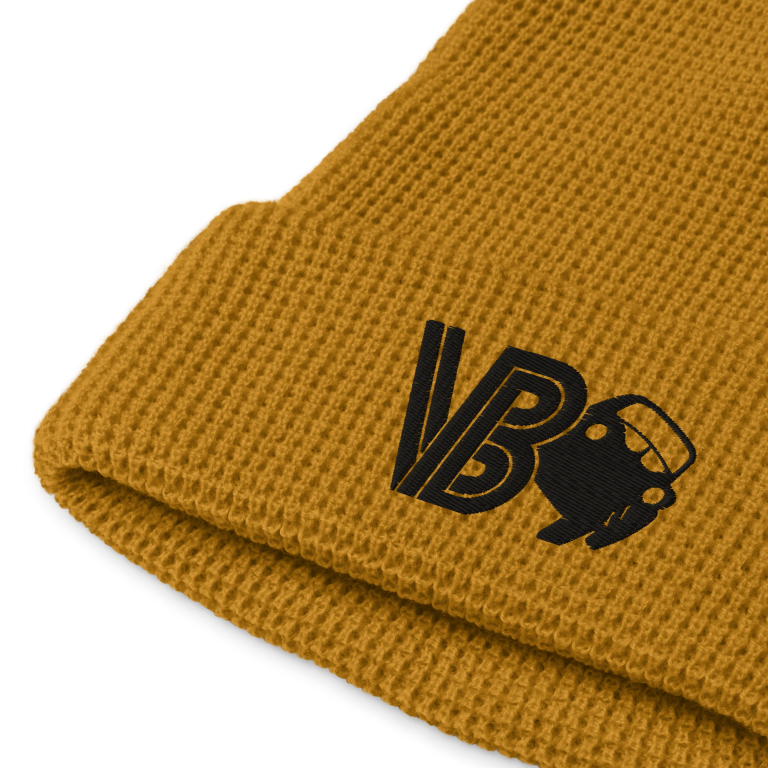 Waffle Beanie With Black VG Logo - Image 2
