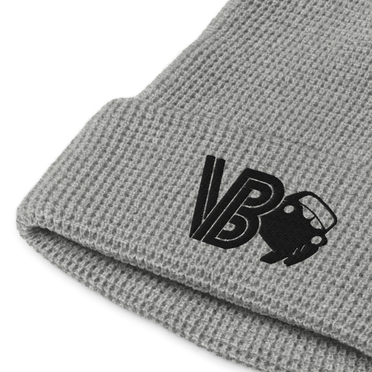 Waffle Beanie With Black VG Logo - Image 4