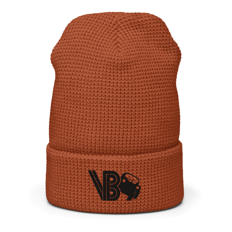 Waffle Beanie With Black VG Logo - Image 7