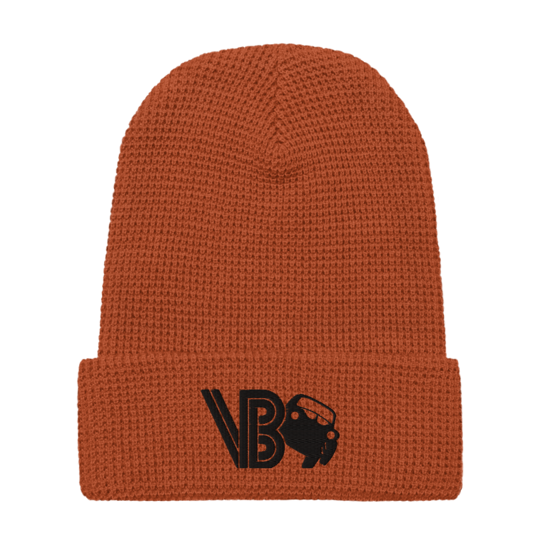 Waffle Beanie With Black VG Logo - Image 6