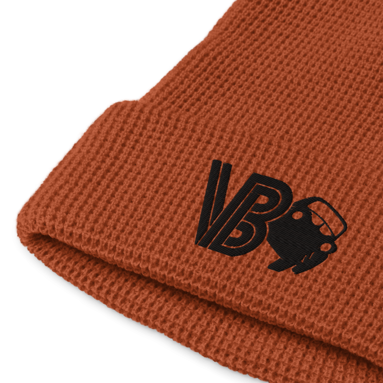 Waffle Beanie With Black VG Logo - Image 3
