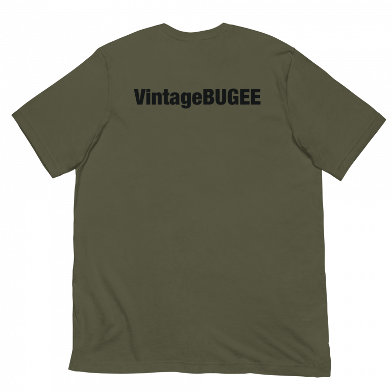 VintageBUGEE Black on Green || Cozy Regular Fit T-Shirt - Image 2