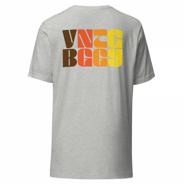 Steppin Collection Tee | Orange Retro Front and Large Bugee Back | Vintage Bugee Grey Relaxed Comfy Tee - Image 6