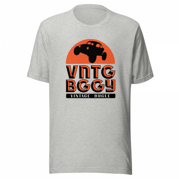 Steppin Collection Tee | Orange and Black Large Logo Front Only | Vintage Bugee Grey Relaxed Comfy Tee - Image 3