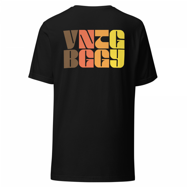 Steppin Collection Tee | Orange Retro Front and Large Bugee Back | Vintage Bugee Grey Relaxed Comfy Tee - Image 2