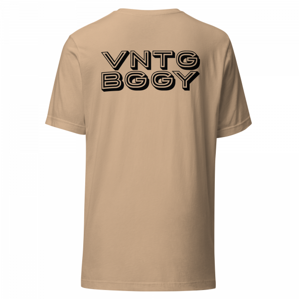 Steppin Collection Tee | Black Bugee Front and Large Logo Back | Vintage Bugee Grey Relaxed Comfy Tee - Image 4