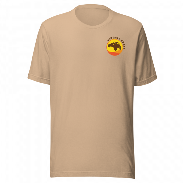 Steppin Collection Tee | Orange Retro Front and Large Bugee Back | Vintage Bugee Grey Relaxed Comfy Tee - Image 3