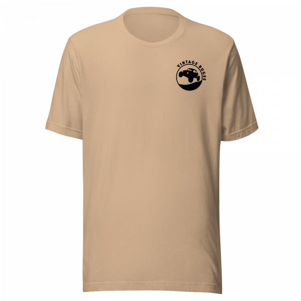 Steppin Collection Tee | Black Bugee Front and Large Logo Back | Vintage Bugee Grey Relaxed Comfy Tee - Image 3