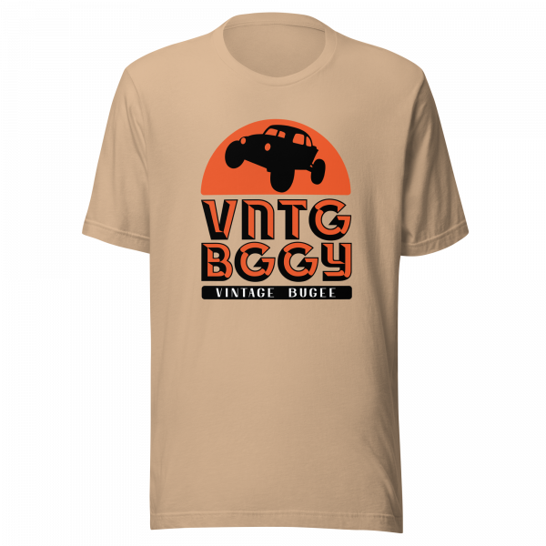 Steppin Collection Tee | Orange and Black Large Logo Front Only | Vintage Bugee Grey Relaxed Comfy Tee - Image 2