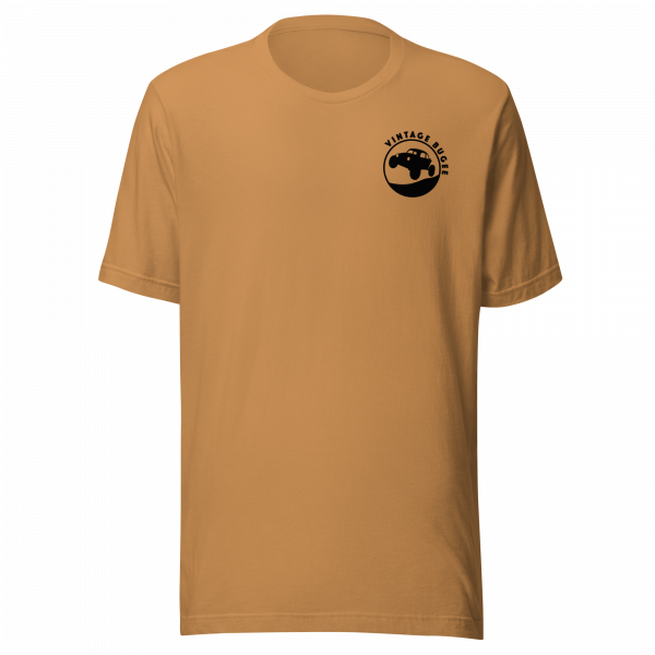 Steppin Collection Tee | Black Bugee Front and Large Logo Back | Vintage Bugee Grey Relaxed Comfy Tee