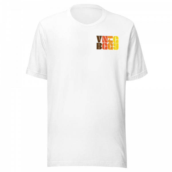 Steppin Tee | Orange and Black Retro Bugee Logo Front and Back | Vintage Bugee Grey Relaxed Comfy Tee - Image 7