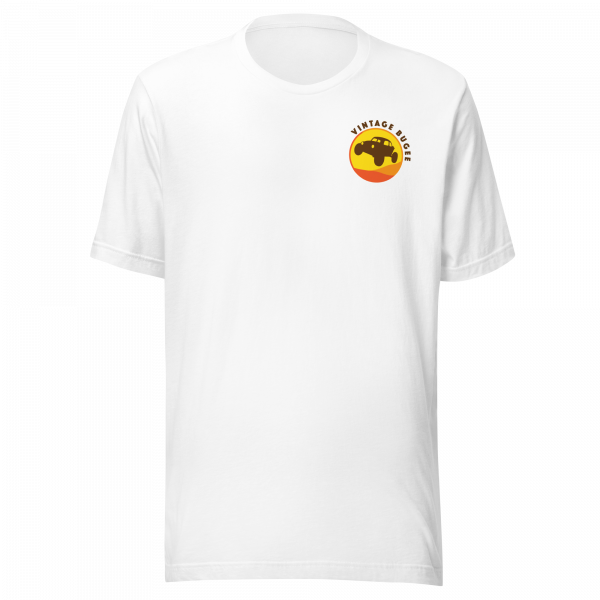 Steppin Collection Tee | Orange Retro Front and Large Bugee Back | Vintage Bugee Grey Relaxed Comfy Tee - Image 7