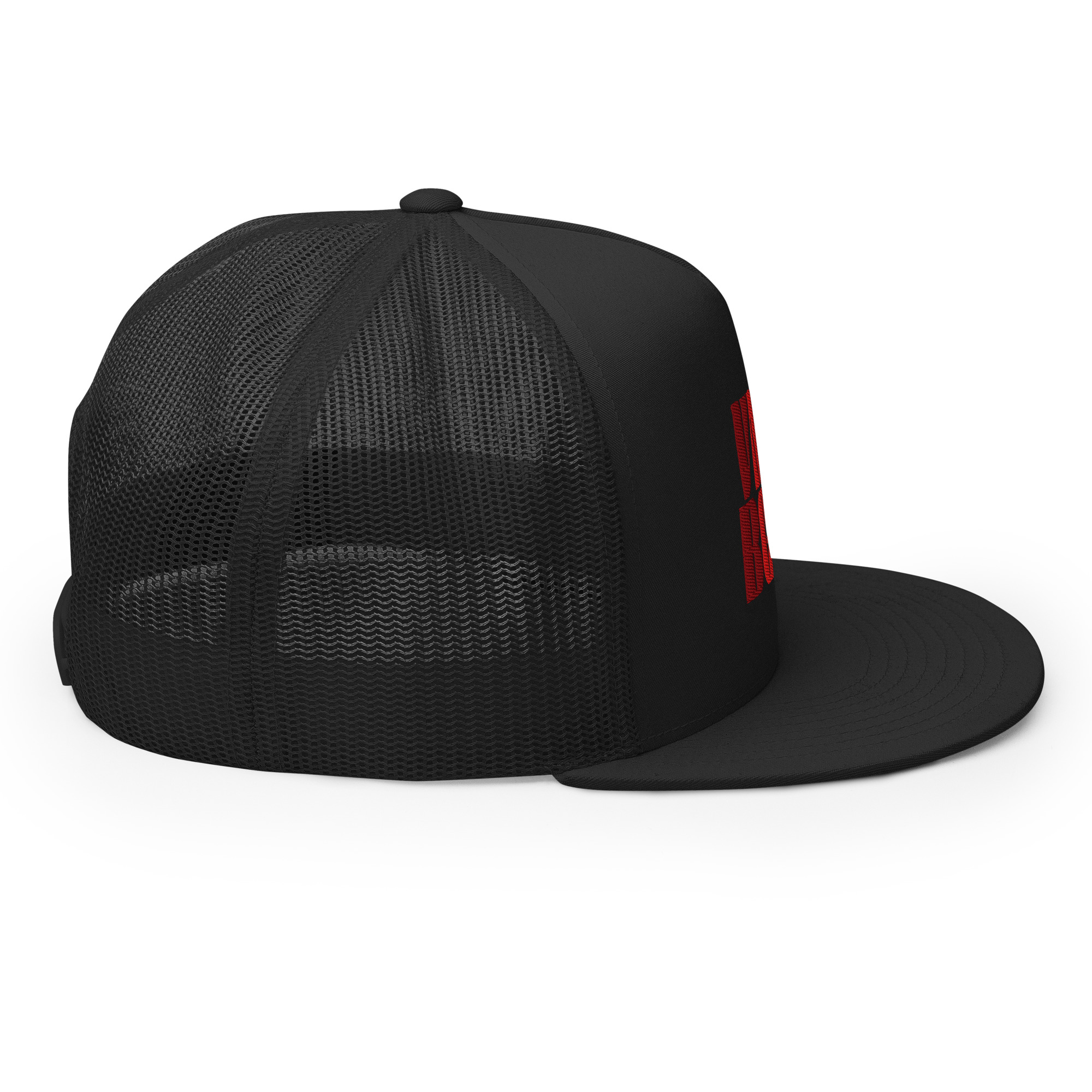 Steppin Red/Orange/Gold Black Trucker Hat - Image 7