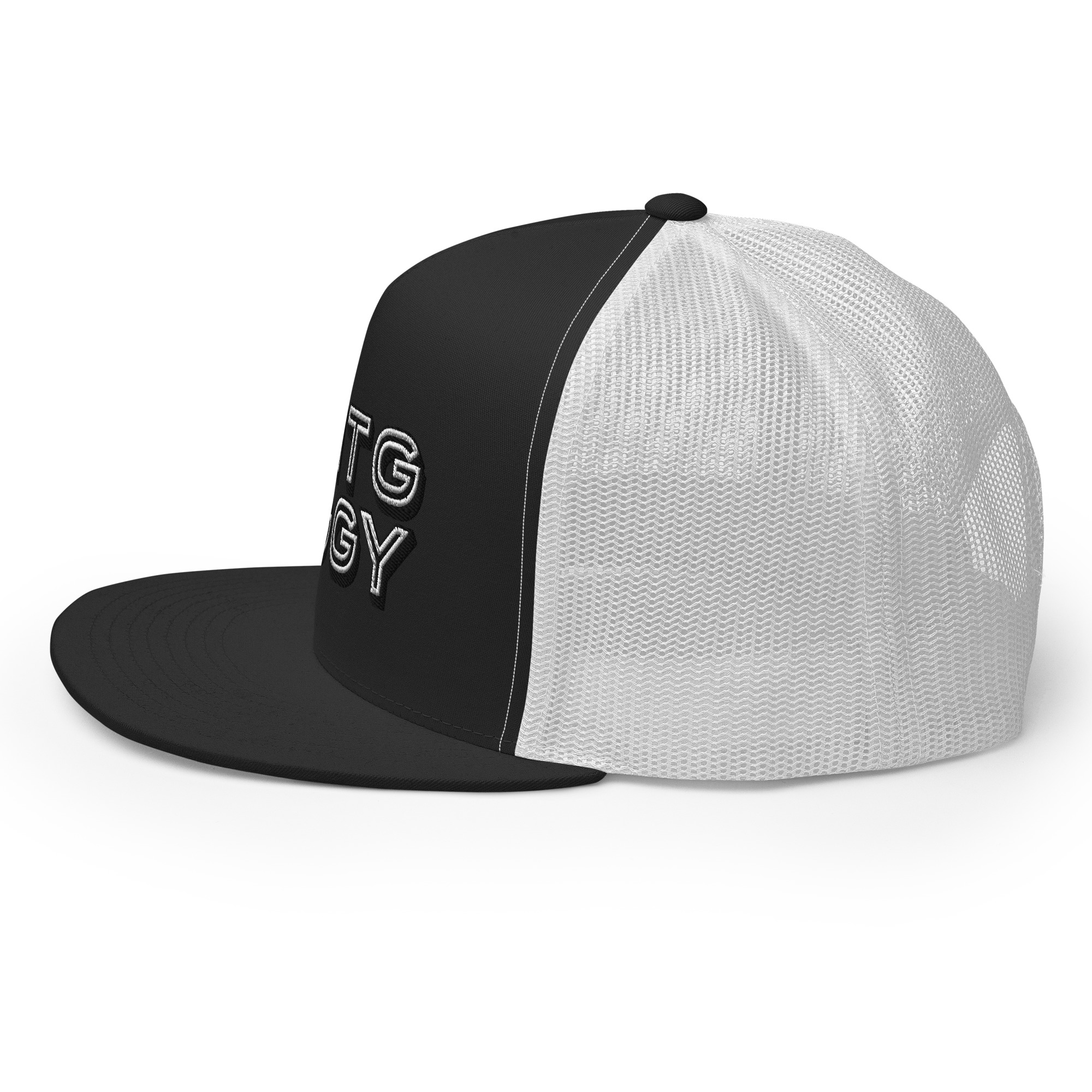 Steppin White Trucker Cap - Image 4
