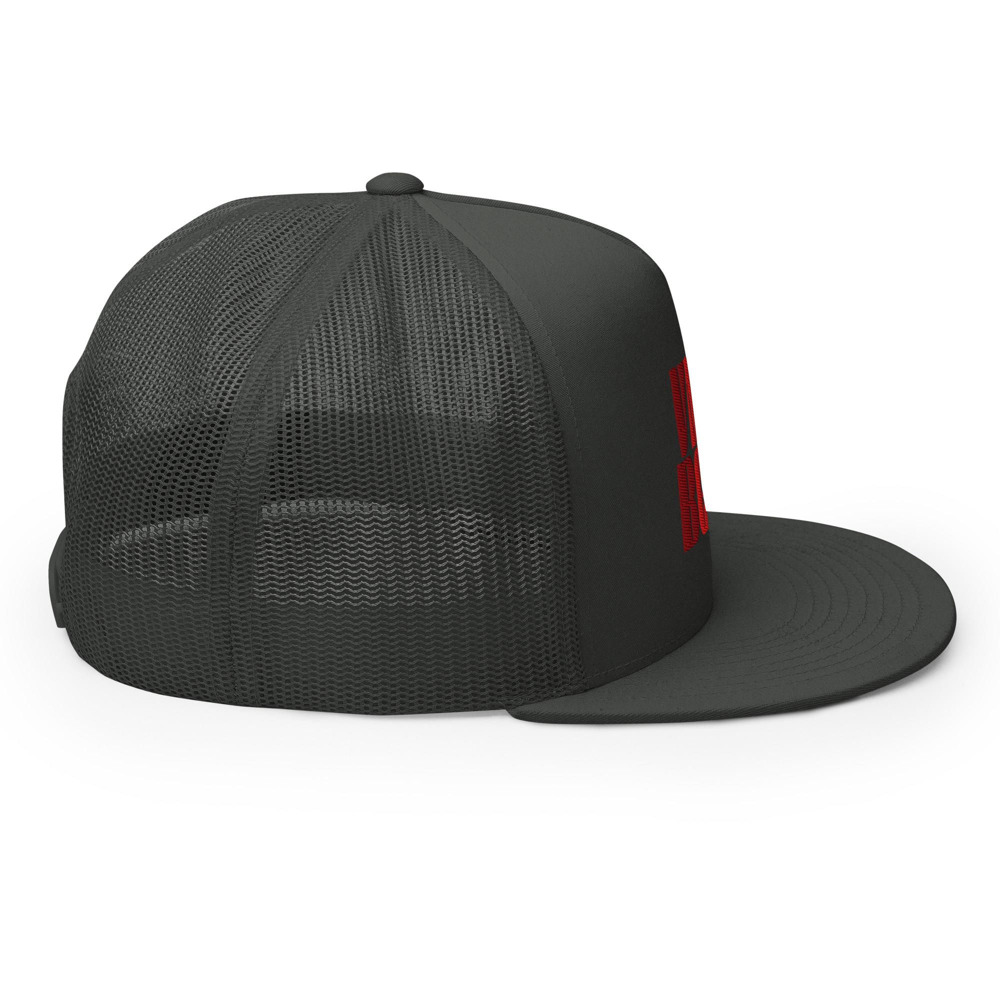 Steppin Red/Orange/Gold Black Trucker Hat - Image 13